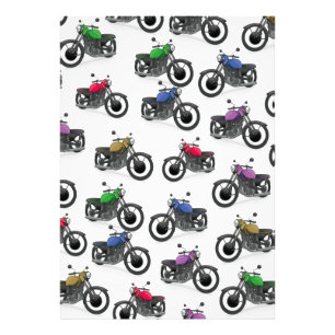 Multicolored motorcycle pattern photo print