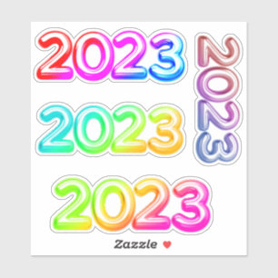Multicolored Neon 2023s New Year Vibrant