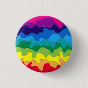 Multicolored paint 1 inch round button