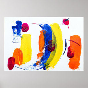 Multicolored painting poster