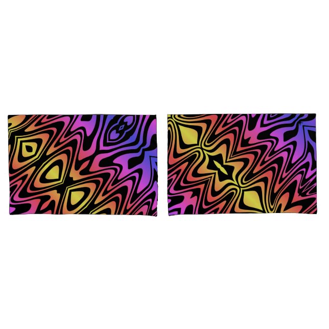 Multicolored Pair of Pillowcases (Front-Set)