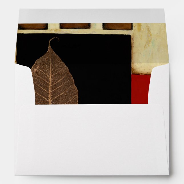 Multicolored Panel Painting with Brown Leaf Envelopes (Back (Bottom))