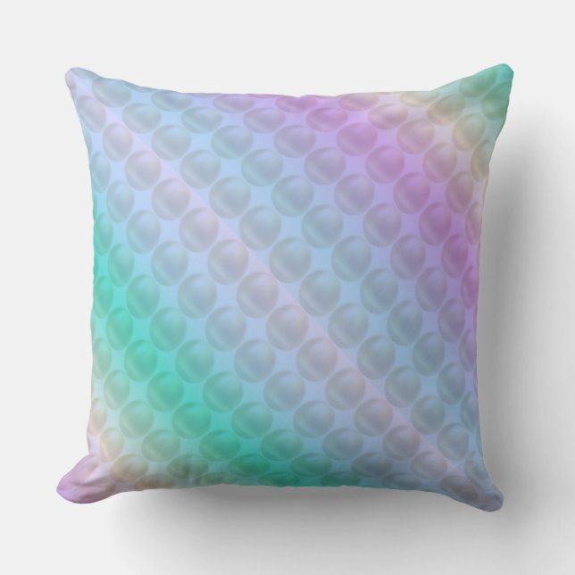 Multicolored Pastel Colour Stripes Throw Pillow (Front)