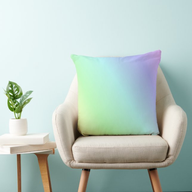 Multicolored pastel pattern throw pillow (Chair)