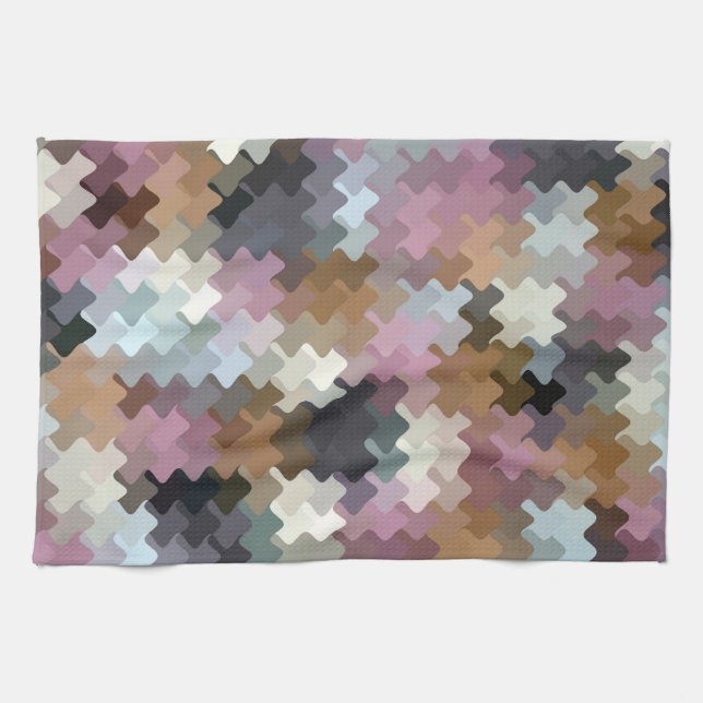 Multicolored Pattern Kitchen Towel (Horizontal)