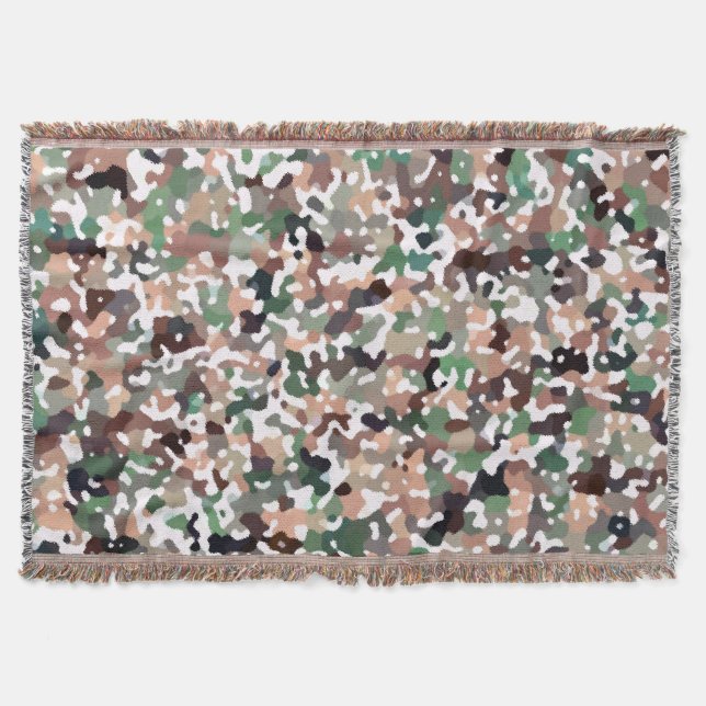 Multicolored Pattern Throw Blanket (Front)