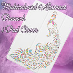 Multicolored Peacock  iPad Pro Cover<br><div class="desc">This iPad Cover features an abstract colourful peacock.  The background is white but you can customize that to pick any colour you like.</div>