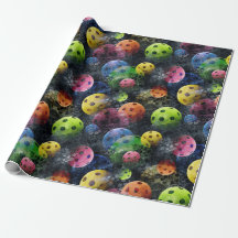 Multicolored Pickle Ball Pattern