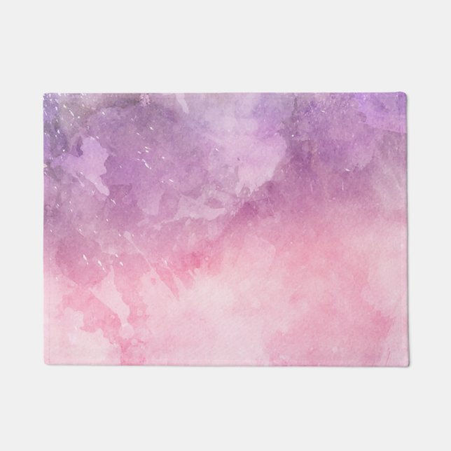 multicolored pink purple marble doormat print (Front)