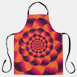 Multicolored psychedelic background, funky vortex  apron