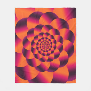 Multicolored psychedelic background, funky vortex  fleece blanket