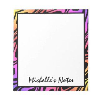 Multicolored Psychedelic Personalized Notepad