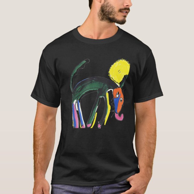 Multicolored puppy silly dog T-Shirt (Front)