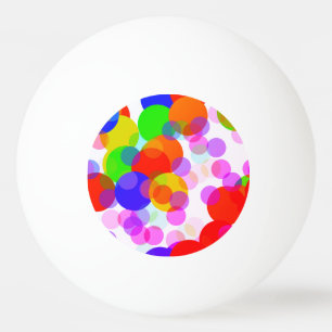 Multicolored Rainbow Bubbles Ping Pong Ball