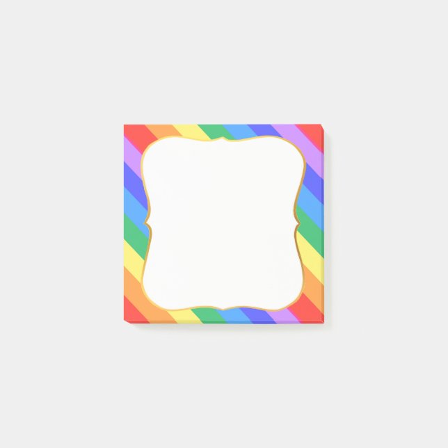 Multicolored Rainbow Colours Post-it Notes (Front)