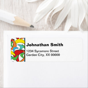 Multicolored Retro Boomerang Pattern