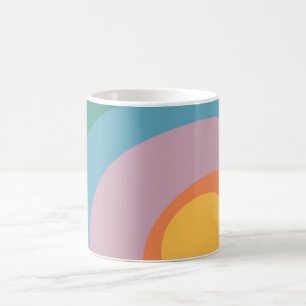 Multicolored retro style circles coffee mug