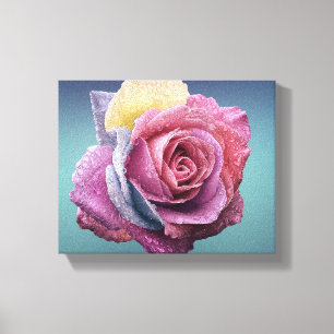 Multicolored Rose Canvas Print