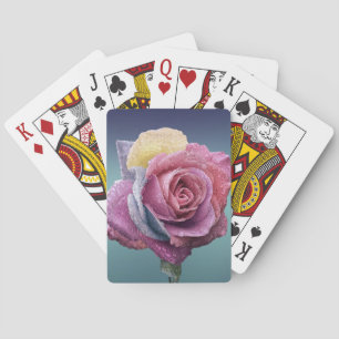 Multicolored Rose Playing Cards