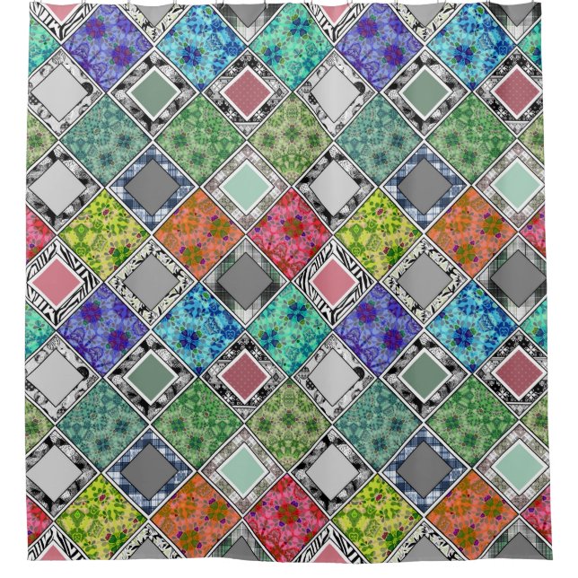 Multicolored , rustic , patchwork , patches   (Front)