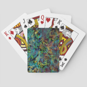 Multicolored Scribbled Abstract Art Playing Cards