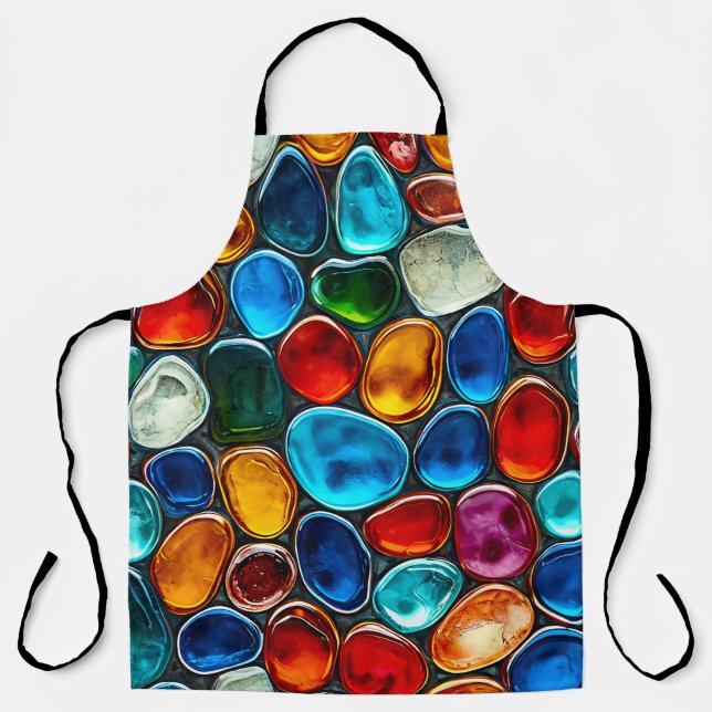 Multicolored sea pebbles apron (Front)