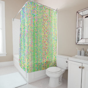 Multicolored Shimmery Shower Curtain
