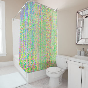 Multicolored Shimmery Shower Curtain
