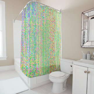 Multicolored Shimmery Shower Curtain