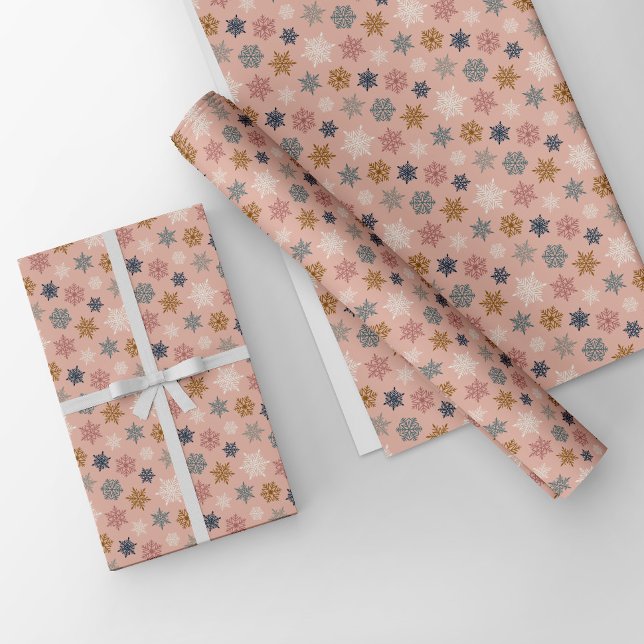 Multicolored snowflake pattern – winter christmas wrapping paper (Creator Uploaded)