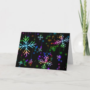 multicolored snowflakes christmas holiday design