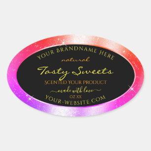 Multicolored Sparkle Glitter Frame Product Label