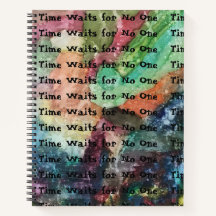 Multicolored Spiral Notebook...time waits for one