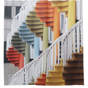 Multicolored spiral staircases