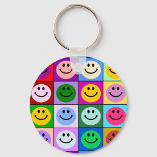 Multicolored Squares Keychain