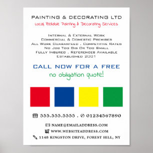 Multicolored Squares, Painter & Decorator Poster
