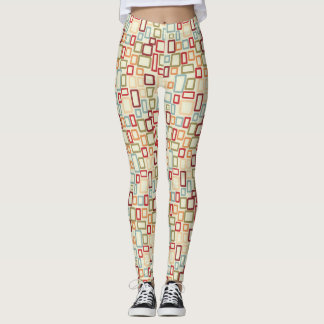 Multicolored squares patterns leggings
