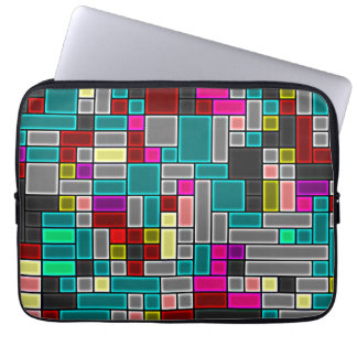 Multicolored stained glass look 13" laptop sleeve