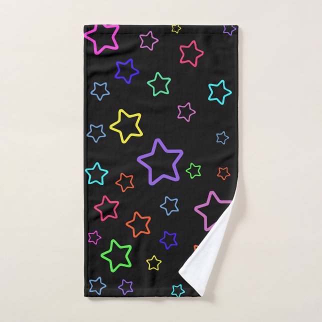 Multicolored Starry Night Hand Towel (Hand Towel)