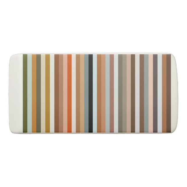 Multicolored Striped Pattern  Eraser (Back)