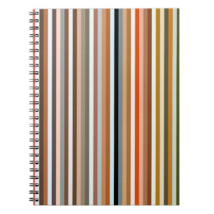 Multicolored Striped Pattern Notebook