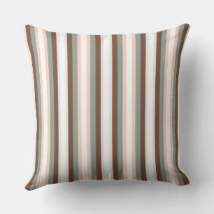 Multicolored Striped Pattern Throw Pillow