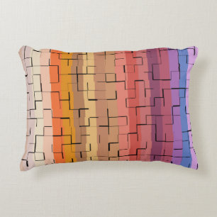 Multicolored Stripes Accent Pillow