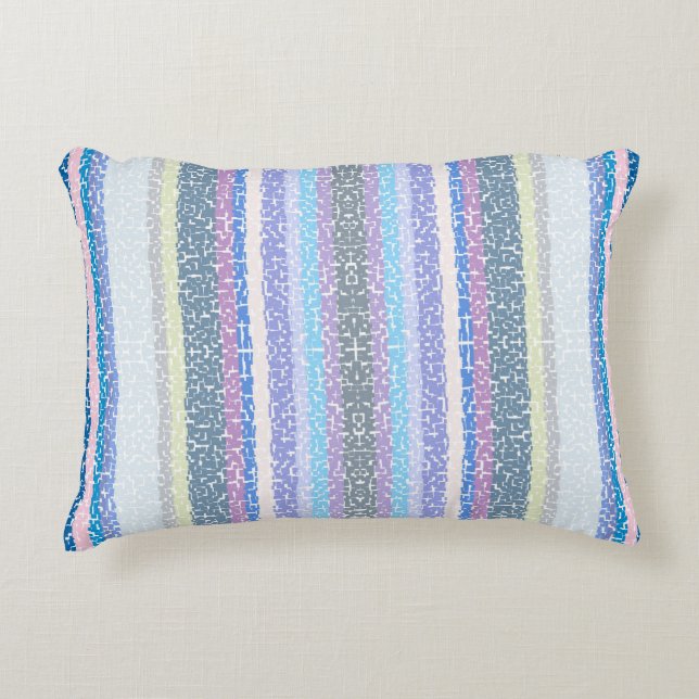 Multicolored Stripes Accent Pillow (Front)