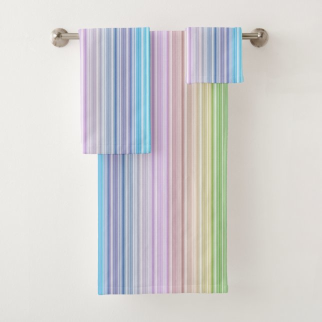 Multicolored Stripes Bath Towel Set (Insitu)