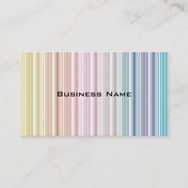 Multicolored Stripes Business Card (Front)