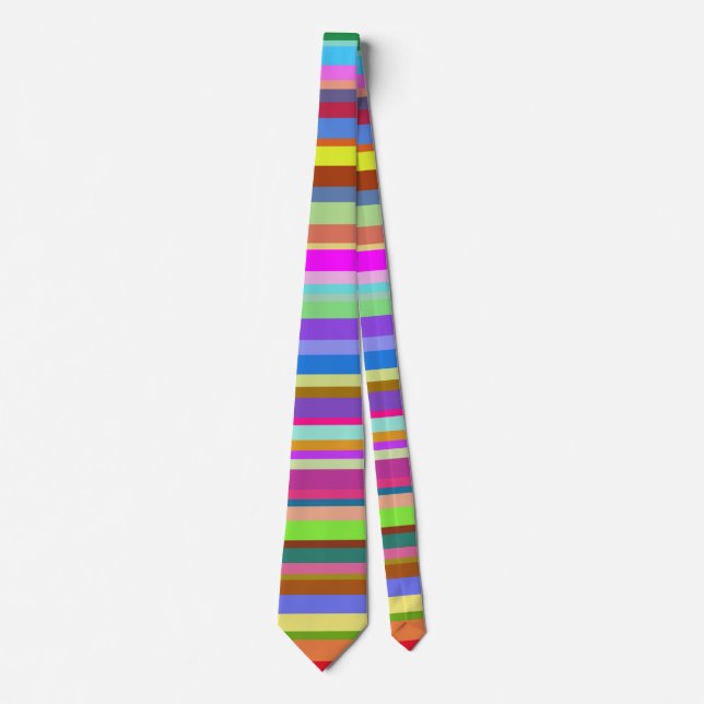 Multicolored Stripes Tie (Front)