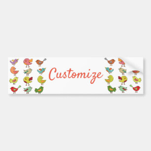 Multicolored Sweet Songbirds Thunder_Cove Bumper Sticker