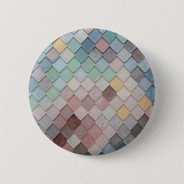Multicolored Tiles 2 Inch Round Button (Front)