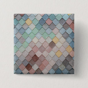 Multicolored Tiles 2 Inch Square Button